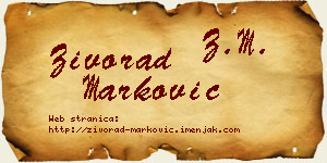 Živorad Marković vizit kartica